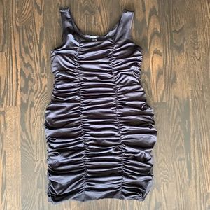 H&M Ruched Black Dress size L